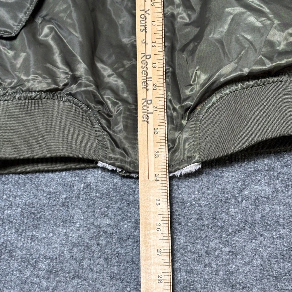 Southpole Kids Bomber Jacket NASA Space Explorer Sherpa‎ Lined Olive Green XL